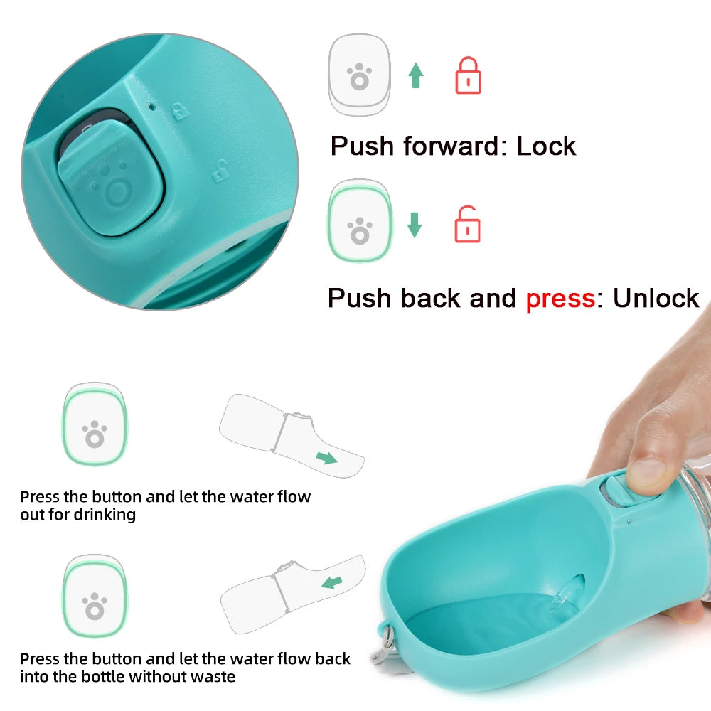 Gourde Portable Anti-Fuite pour Chien